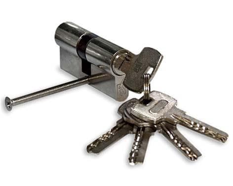 Haushalt Cylinder Lock 65Mm 30X35 Chrome 5 Keys