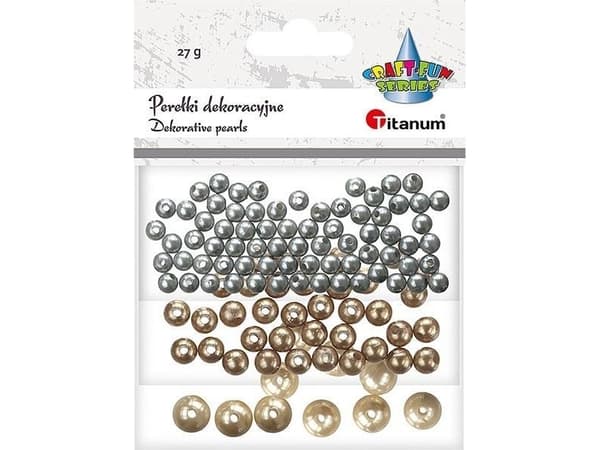 Titanum dekorativa plastpärlor mix 12g