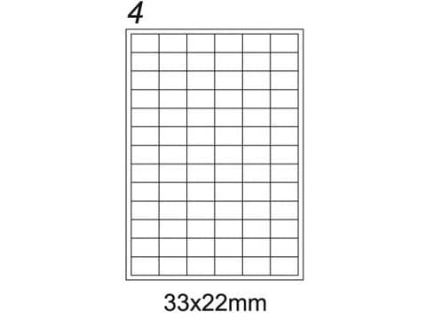 Emerson selvklebende etikett 33x22 (eta4033x022w)