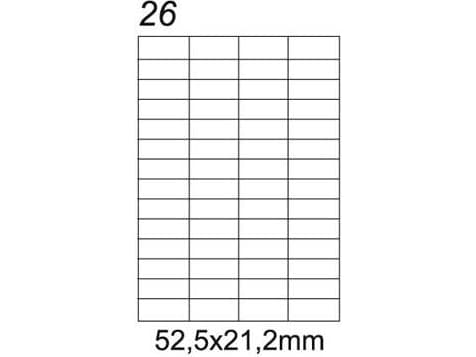 Emerson ETYKIETA A4 52,5X21,1MM 100 ARK (ETA4525X212W)