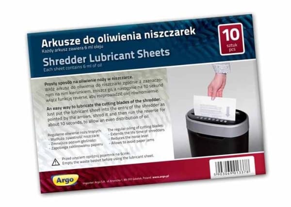 Argo Öljylevy silppuriin 10 kpl (080946)