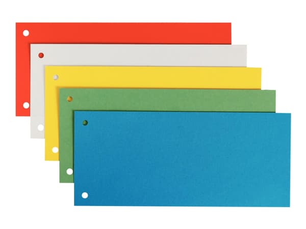Leitz - Inndeler - for A4 (210 x 297 mm) - hvit, blå, gul, rød, grønn (en pakke 25)
