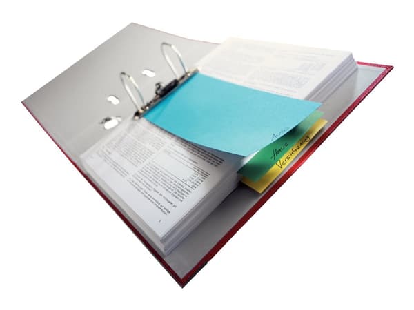 Leitz - Inndeler - for A4 (210 x 297 mm) - hvit, blå, gul, rød, grønn (en pakke 25)