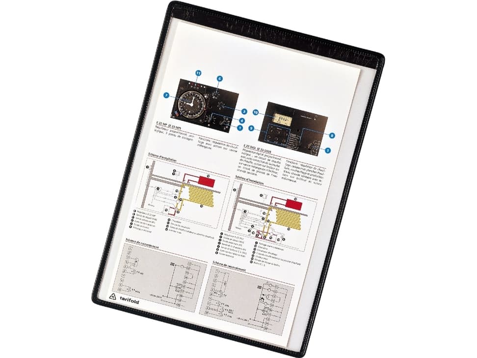 Tarifold MAGNETIC PRESENTATION PANEL A4 5 PCS. BLACK (194607 TR)
