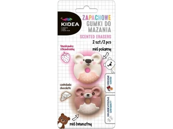 Derform Släckgummi med doft av nallebjörnar 2st KIDEA