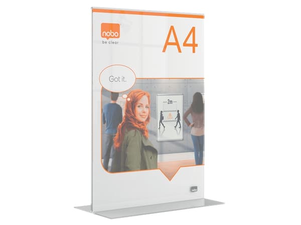 Sign Nobo Premium Plus akryyli T-teline A4