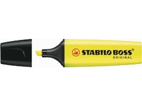 STABILO BOSS ORIGINAL, 1 stykker, Gult, Meisel tupp, Gult, Rektangel, 2 mm