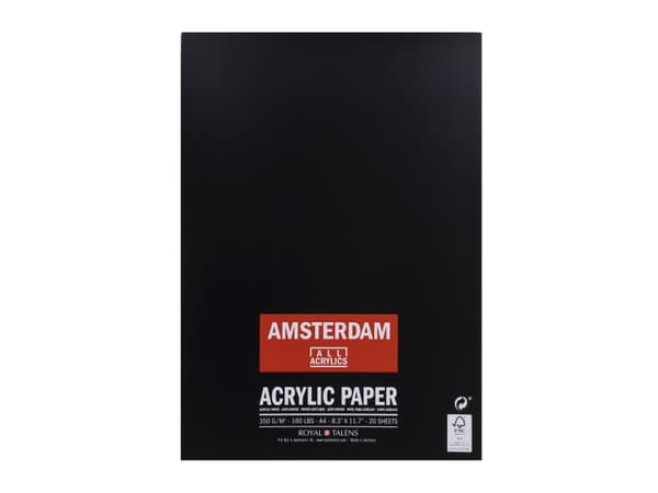 Amsterdam Acrylic paper pad | 21 x 29.7 cm (A4), 350 g, 20 sheets