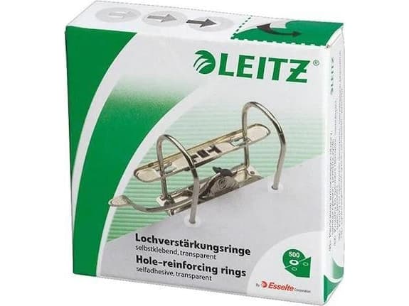 Leitz - Forsterkningsring - transparent hvit (en pakke 500)