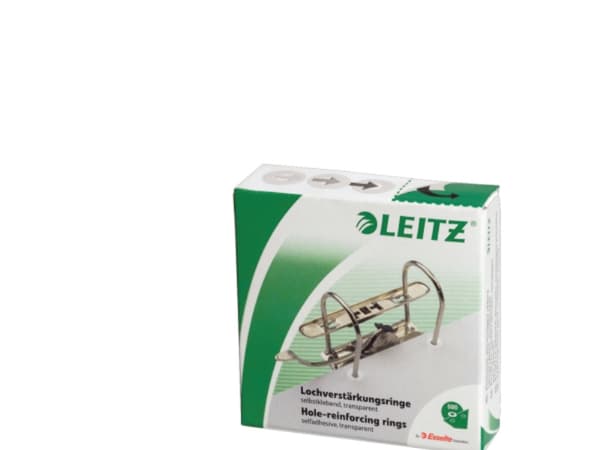Leitz - Forsterkningsring - transparent hvit (en pakke 500)