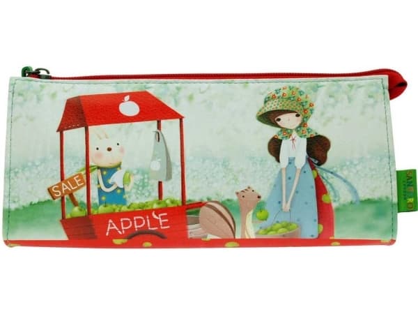 Santoro pencil case A large cosmetic bag - An Apple A Day