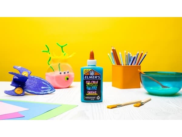 Elmers ELMER'S Glow in the Dark håndverkslim blå 147 ml vaskbart håndverkslim