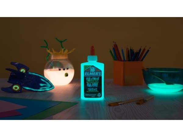 Elmers ELMER'S Glow in the Dark håndverkslim blå 147 ml vaskbart håndverkslim