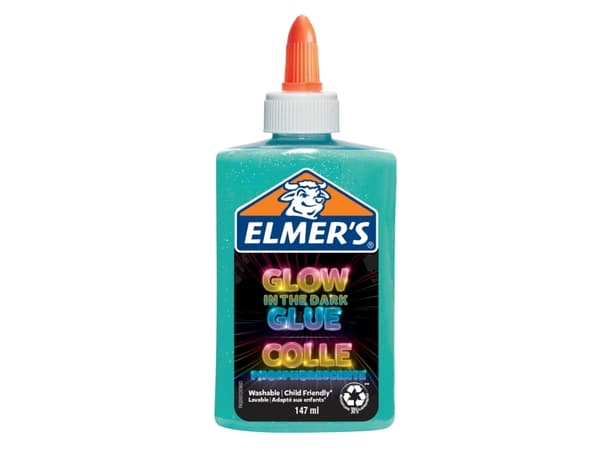 Elmers ELMER'S Glow in the Dark håndverkslim blå 147 ml vaskbart håndverkslim