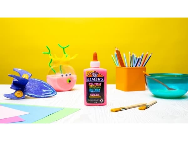 Elmers ELMER'S Glow in the Dark håndverkslim rosa 147 ml vaskbart håndverkslim