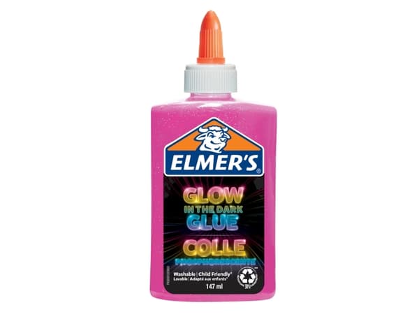 Elmers ELMER'S Glow in the Dark håndverkslim rosa 147 ml vaskbart håndverkslim