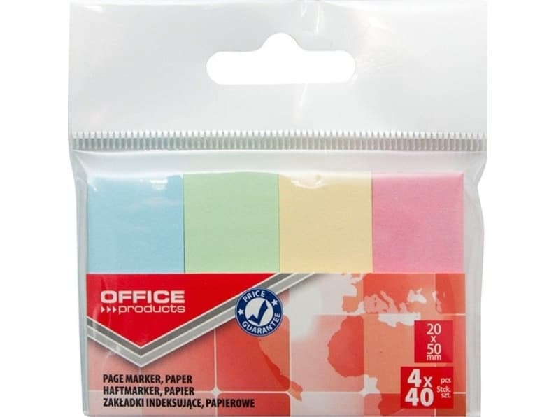 Office Products Indexing tabs OFFICE PRODUCTS, paper, 20x50mm, 4x40