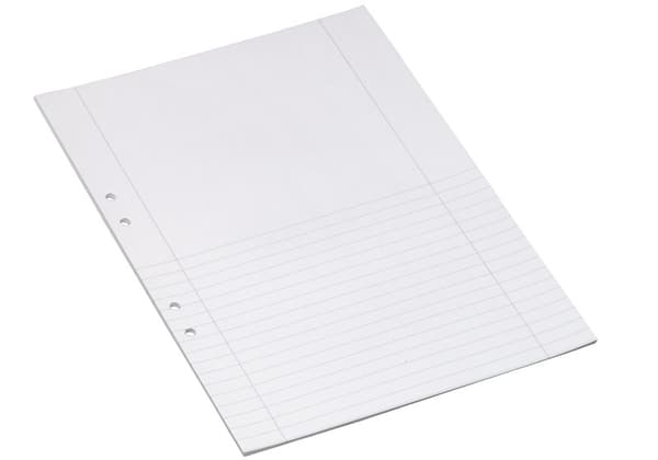 BANTEX ARBEJDSBLADE A4 ½ SIDE LINJERET 9MM MED SVENSK HULNING