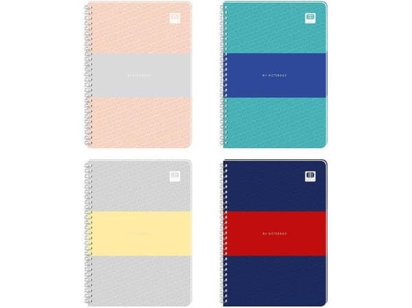 Interdruk A5 80k Grid Black&amp;Blue Pastel Musta&amp;Blue Pastel