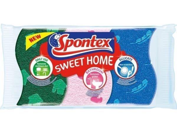 Spontex Zmywak Celuloza Sweet Home 3szt