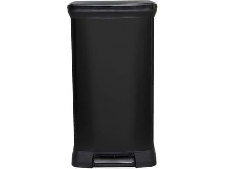 CURVER METALIZED TRASH GARBAGE CAN 50L WITH PEDAL /IML BLACK