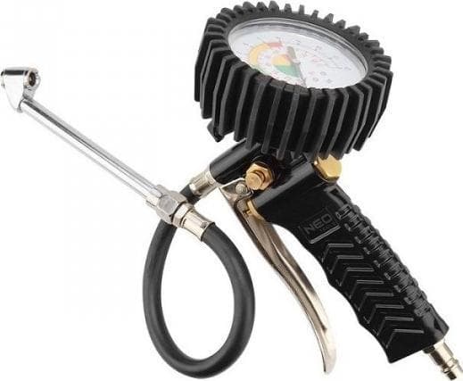 Neo oppblåsbar pistol med trykkmåler o 63 mm, lang ende