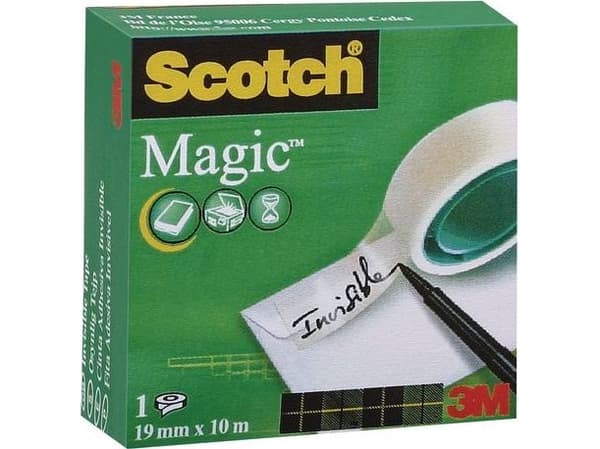 3M Scotch selvklebende film Magic 810, usynlig, 19 mm x 10 m kjernediameter: 25 mm (M8101910)