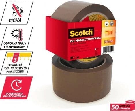 3M S5066B6 S5066B6 Lysebrun förpackningstejp (L x B) 66 m x 50 mm 1 stk
