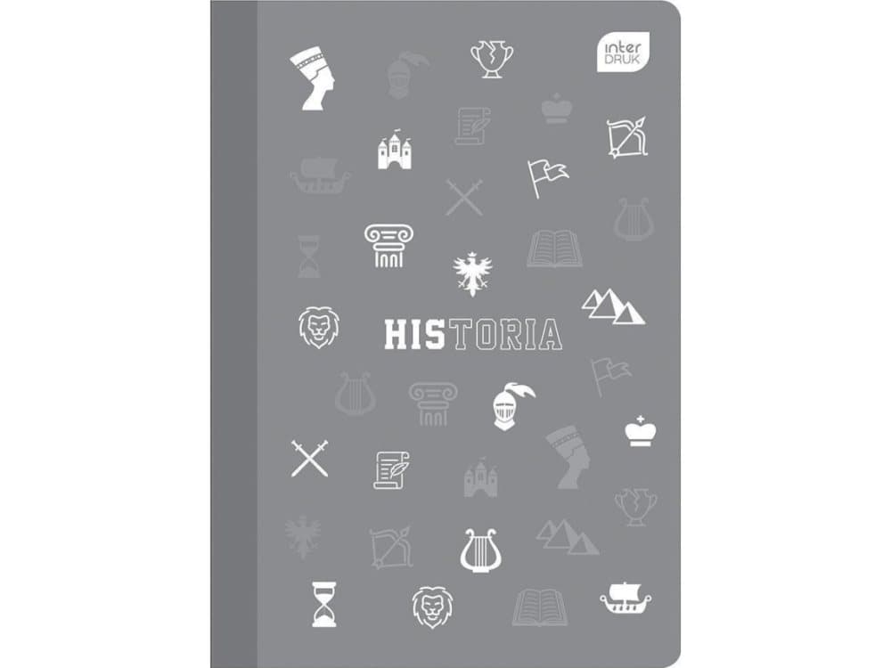 Interdruk Notebook A5/60K, checkered PP History (10 items)