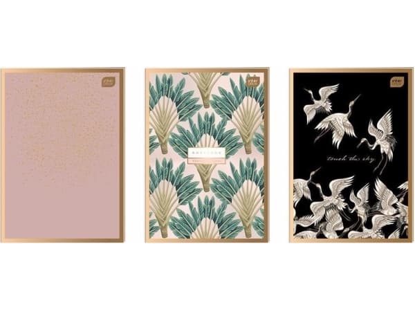 Interdruk Notebook A4/60K Metallic Satin Gold line (5 pcs)