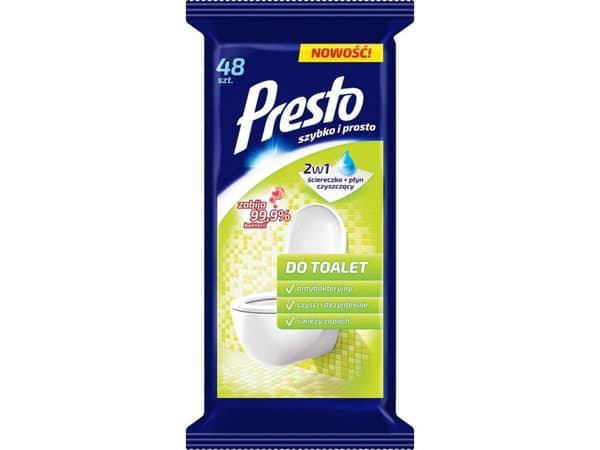 Presto PRESTO husholdningskluter, til toalett, 48 stk., hvit
