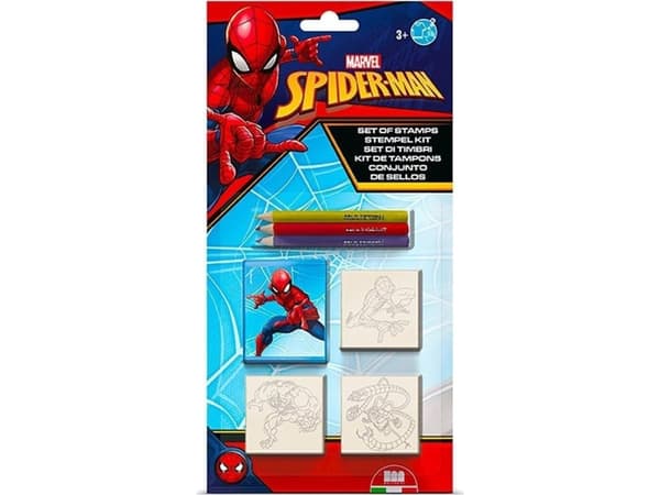 Multiprint Spider-Man, Stämpelset för barn, 3 År, Giftfri, Multifärg