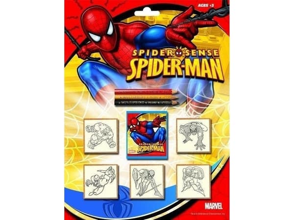 Multiprint MULTIPRINT SPIDERMAN PIECZĄTKI BLISTER 5 SZT