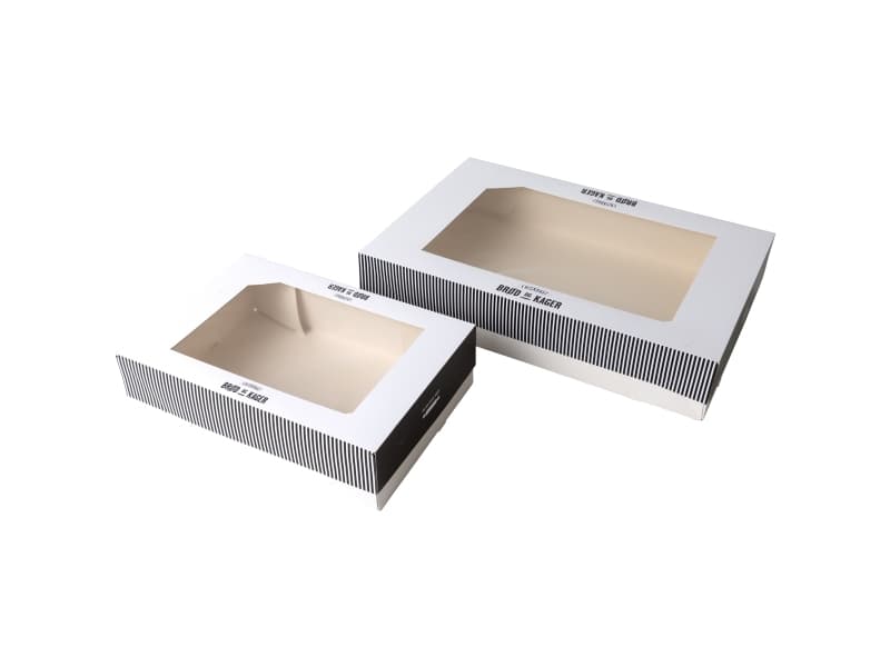 Kaklåda med lock 435x295x120+80mm Färskt bröd och kakor 50 st - (50 set per förpackning)