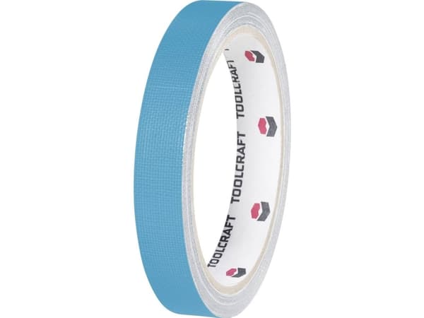 TOOLCRAFT HEB15L10BC HEB15L10BC Tekstiltape HEB15L10BC Blå (L x B) 10 m x 15 mm 10 mm 10 m