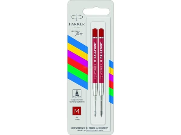 Parker 2166545, Röd, Medium, Röd, 0,7 mm, 2 styck