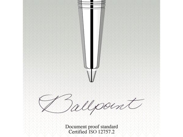 Parker Quinkflow, Svart, Medium, Svart, Rostfritt stål, Kulspetspenna, Blåsa, 2 styck