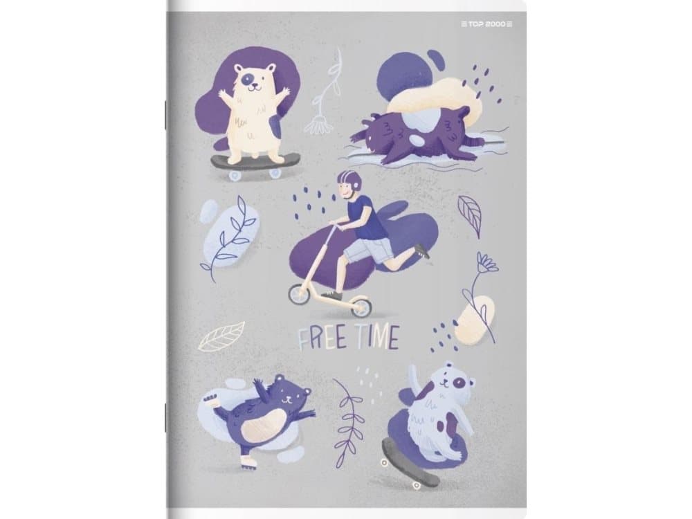 Notebook A5/16K, Free & Wild line (20 pcs)