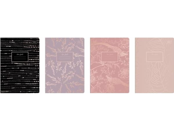 Notebook A5/60K Metallic Rose Gold line (10 pcs)