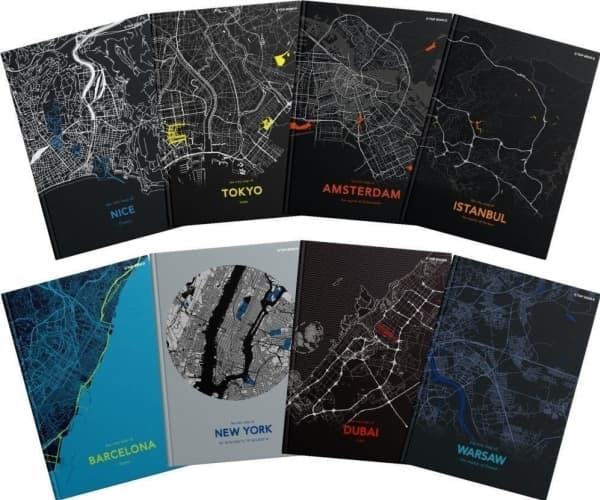 Paper notebook A4/96K Monochrome Mapping grille (5pcs)