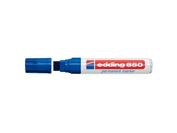 Edding 850, Blå, Blokk, Blå, Hvit, Plast, Kraftig, 1,6 cm