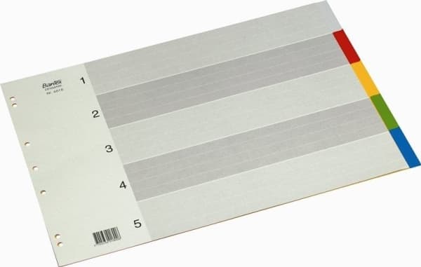 Faneblade Bantex Strong-Line® 5-delt, plast, A3, tværformat