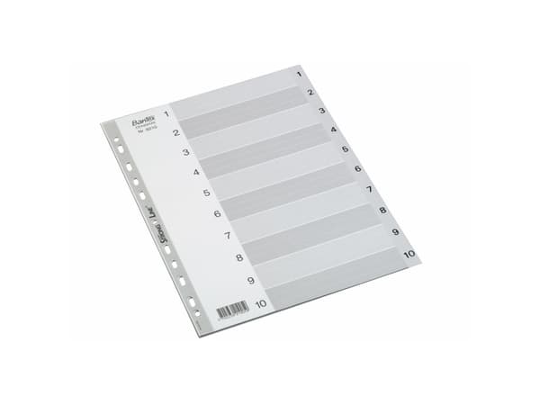 Bantex BANTEX STRONG-LINE REGISTER GRÅ A4 1-10, GRÅ