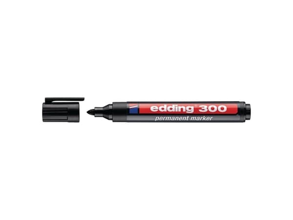 Permanentmarker edding 300, runda, sorterade