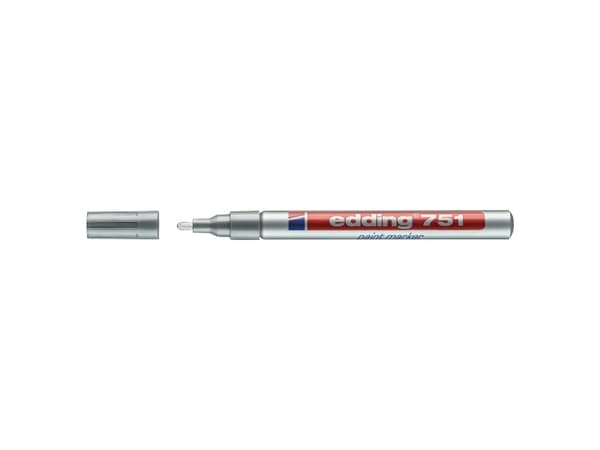 Paintmarker, Edding 751, 1-2 mm, sølv