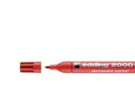 Permanent marker Edding 2000c, rund, rød