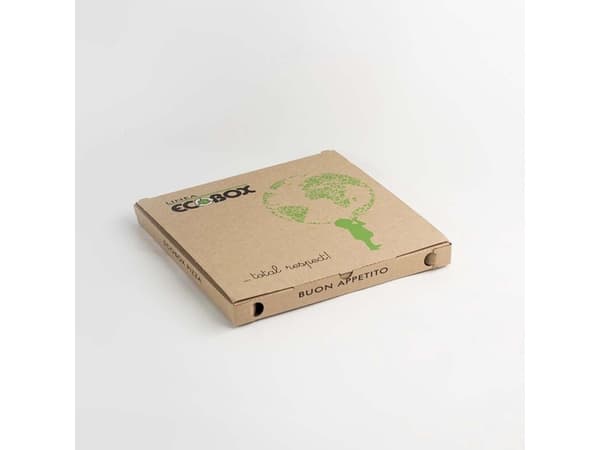 Pizzakartong ecobox brun fluorfri 32x32x3cm 100 st/pack - (100 st)
