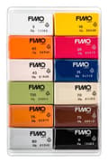 Miniatyrbilde 2 av 5: Staedtler FIMO 8023 C, Modelleringsleire, Sort, Blå, Sjokolade, Konjakkfarget, Grå, Oliven, Oransje, Rosa, Rød, Hvit, Gult, 12 stykker, 12 farger, 11