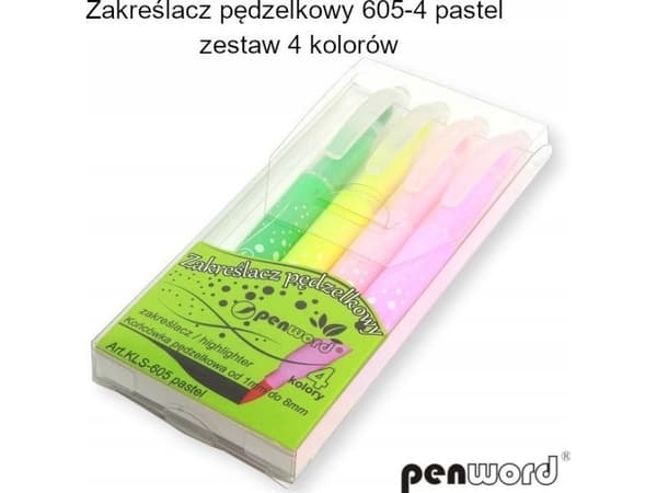 Polsirhurt Brush highlighter 605-4 Pastell 4 farger