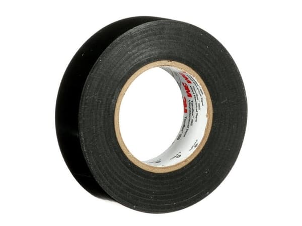 3M 165BK6E, 1 kpl, Musta, PVC-muovi, 600 V, Kupla, 25 m